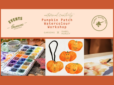 EVENTS at Garsons Titchfield: Pumpkin Patch Watercolour Workshop