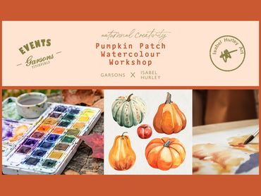 EVENTS at Garsons Titchfield: Pumpkin Patch Watercolour Workshop