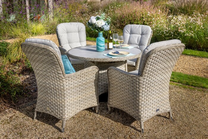 Eton 4 Seat Round Dining Set - image 1