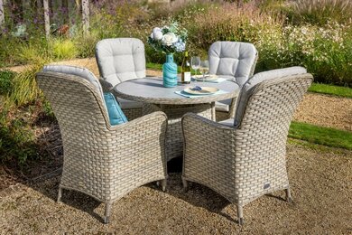 Eton 4 Seat Round Dining Set - image 1