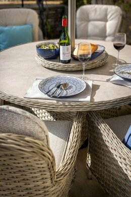 Eton 6 Seat Round Dining Set - image 5