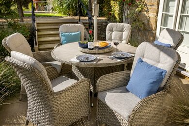 Eton 6 Seat Round Dining Set - image 1