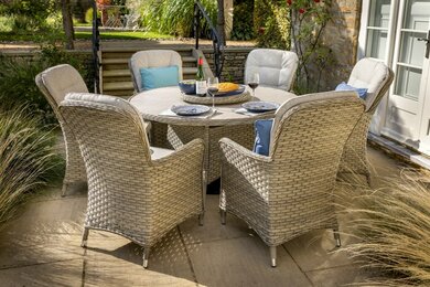Eton 6 Seat Round Dining Set - image 2