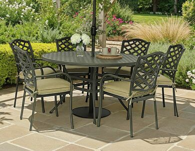 Oakley 6 Seat Round Dining Set
