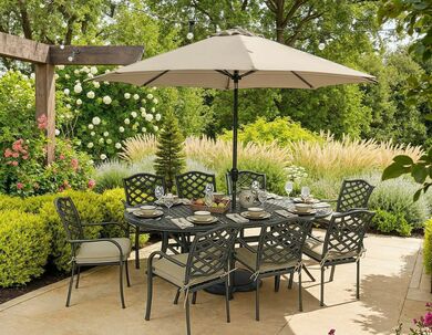 Oakley 8 Seat Elliptical Dining Set - image 1