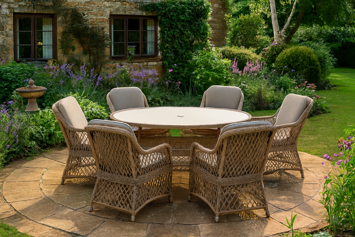 Penang 6 Seat Elliptical Dining Set - image 1