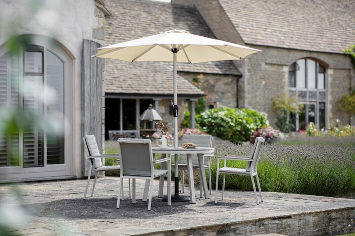 Zurich Mocha 4 Seat Round Dining Set - image 1